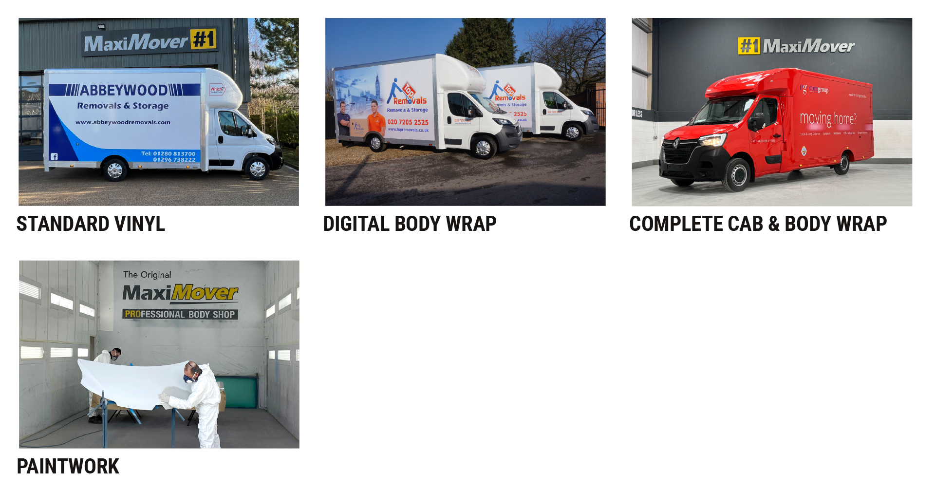 Maxi Mover low loader Vans with digital branding Options