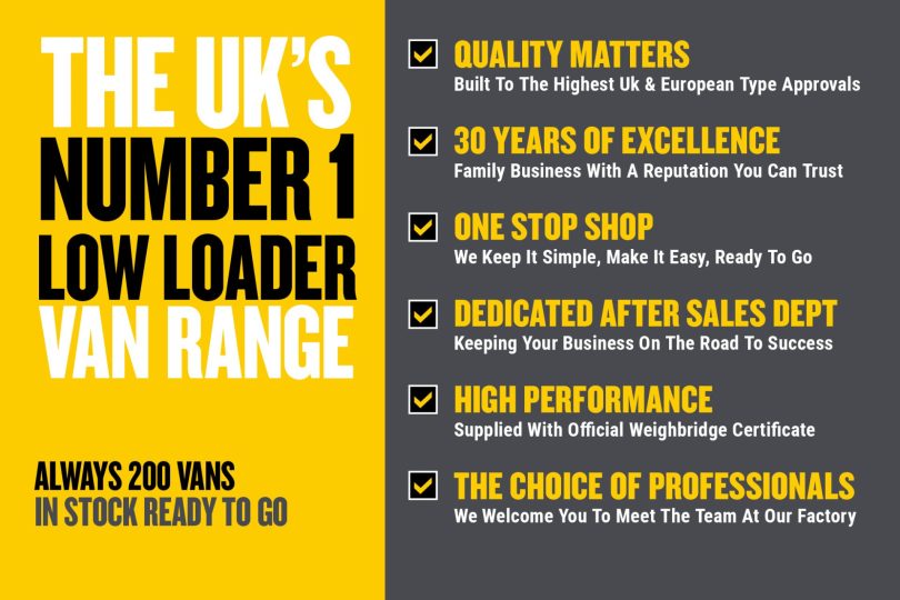 THE UK'S NUMBER ONE LOW LOADER VAN MANUFAKTUR